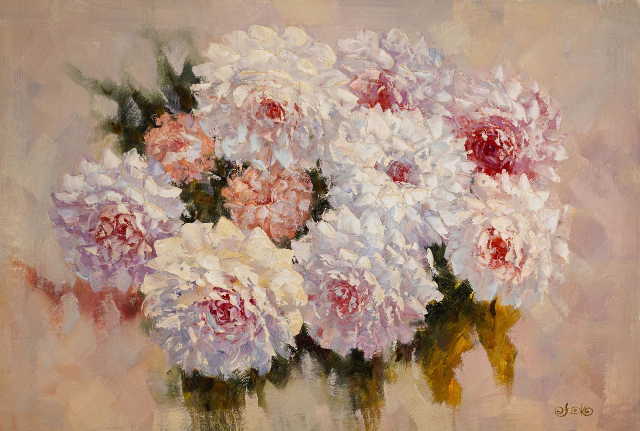 Blush Bouquet — floral painting